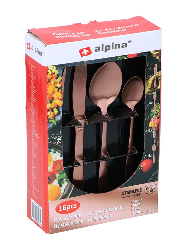 Alpina evőeszköz készlet - 16 db-os - Rézszínű