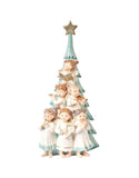 Angyal kórus - Karácsonyi LED dekoráció - 34 cm