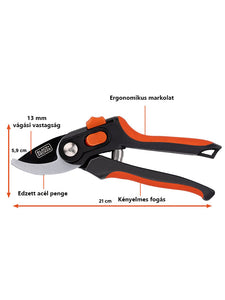 Black & Decker metszőolló, mellévágó acél pengével - 20,3 cm