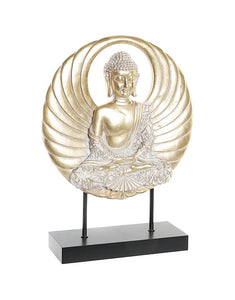 Buddha szobor - Arany és fekete - 33 cm