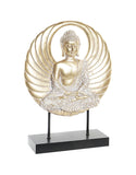 Buddha szobor - Arany és fekete - 33 cm