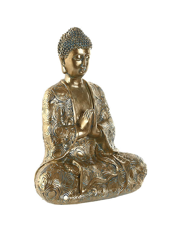 Buddha szobor - Aranyszínű - 24 cm