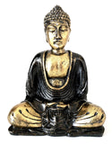 Buddha szobor - Fekete és arany - 15 cm