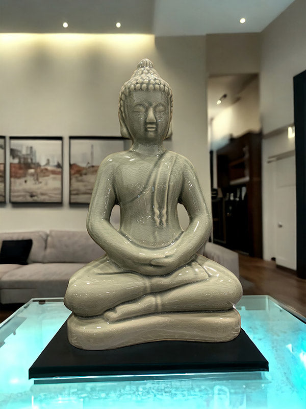 Buddha szobor - kerámia - 35 cm