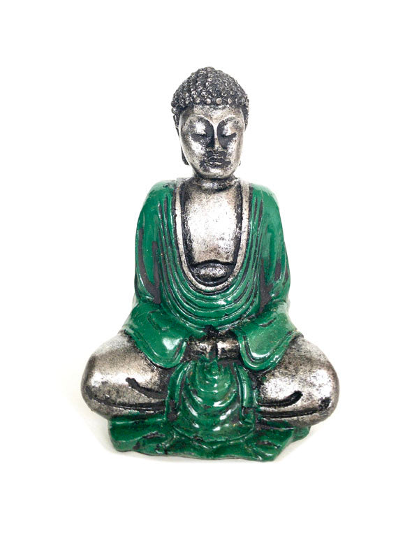Buddha szobor - Zöld - 8 cm