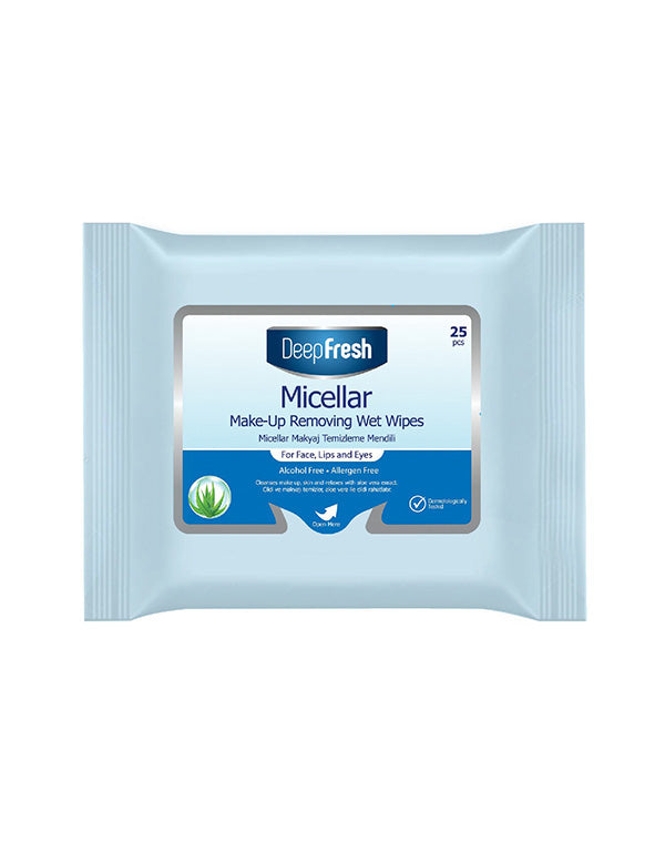Deep Fresh nedves sminklemosó törlőkendő, micellás - 25 db