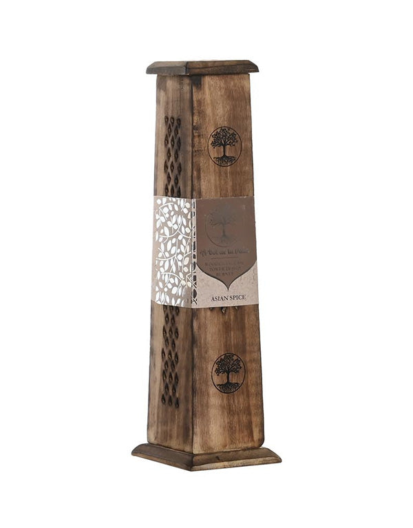 Életfa füstölőtartó torony + 10 db füstölő pálca - Asian Spice