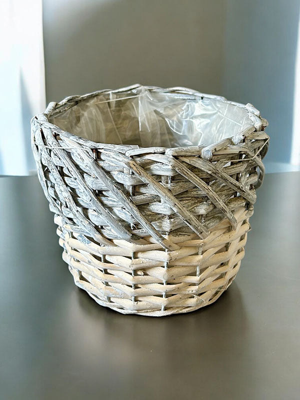 Kosár kaspó, bélelt - 18 cm