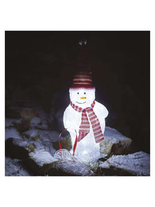 LED karácsonyi hóember sállal és sapkával - Kültéri, beltéri - 46 cm
