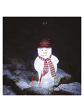 LED karácsonyi hóember sállal és sapkával - Kültéri, beltéri - 46 cm