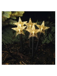 LED karácsonyi leszúrható csillagok - 5 db - Kültéri, beltéri - 35 cm