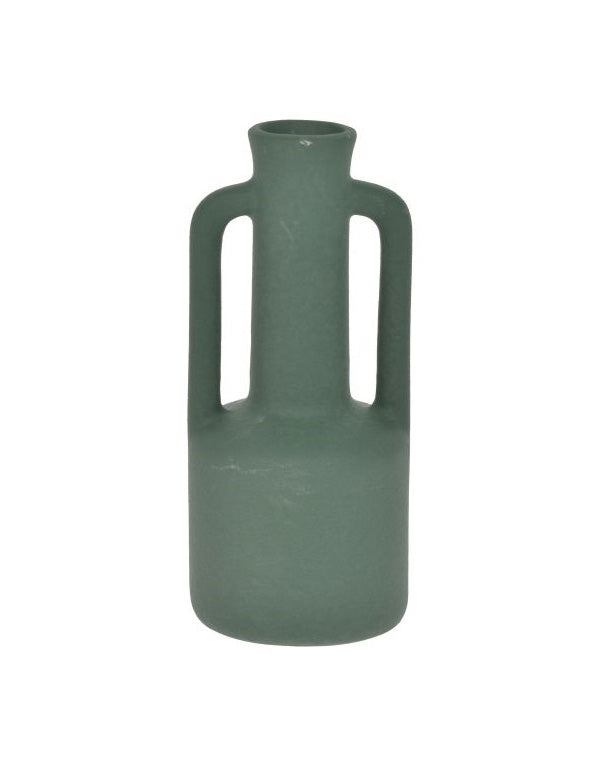 Secret váza füllel - Kerámia - Zöld - 15,5 x 7 cm
