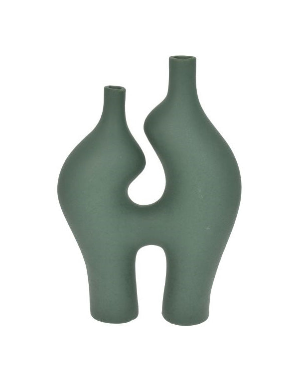 Serene váza - Kerámia - Zöld - 25 cm