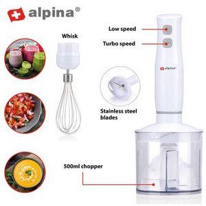 Alpina botmixer szett - 400 W - 2 sebességes - 500 ml