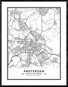 Amszterdam térkép poszter, falikép