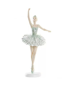 Balerina figura - zöld - 13 cm