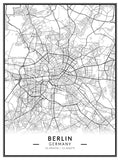 Berlin térkép poszter, falikép