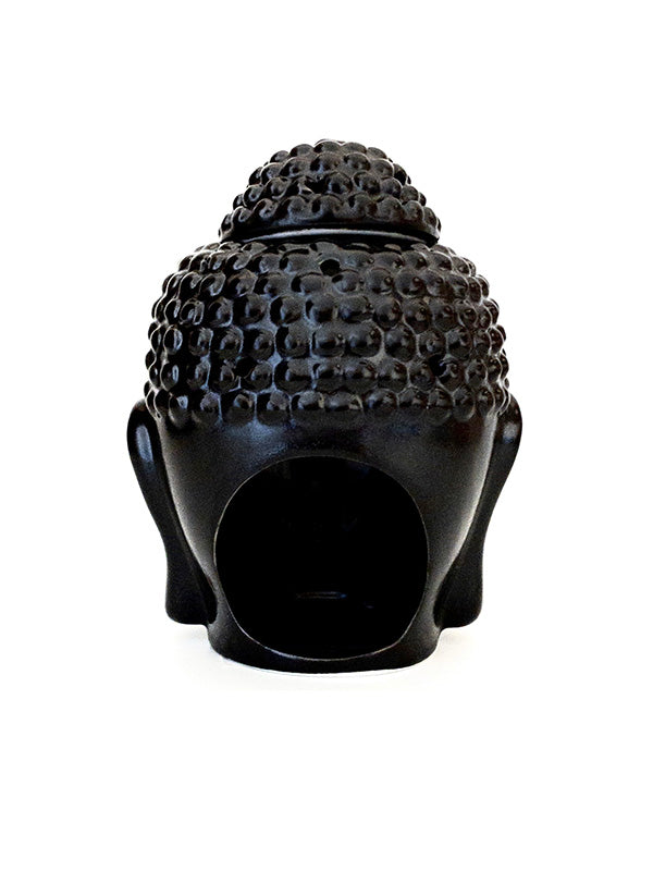 Buddha fej mécses aroma lámpa - fekete