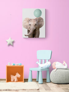 Elefánt lufival - vászonkép, falikép - 30x40 cm