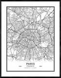 Párizs térkép poszter, falikép