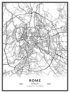 Róma térkép poszter, falikép