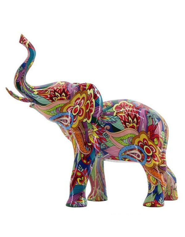 Színes elefánt szobor - 22 cm